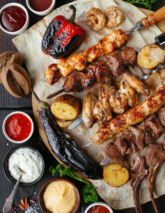 Grilled skewers